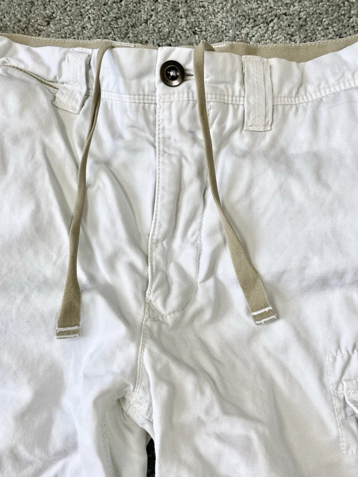 Pantalones Cortos Carga De Colección Incotex Para Hombres “Pantalones” Algodón Blanco Caqui Talla 30 Bolsillos Y2K Foto 4 de 4