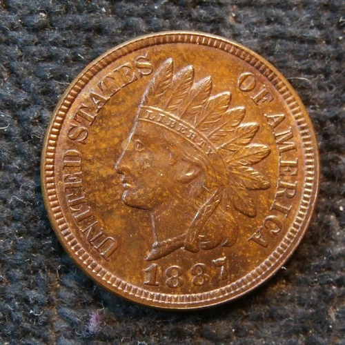 1887 INDIAN CENT BROWN UNCIRCULATED