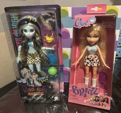 New Lotof2 Dolls Bratz Cloe 20thAnniver. & MonsterHigh FrankieStein ScareAdise