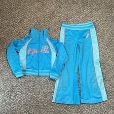Disney Kids 4/5 Blue Two Piece Set Full Zip Long Sleeve Top Pants