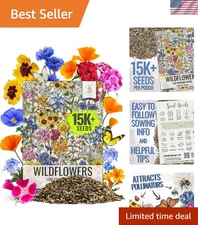1 Ounce Heirloom Wildflower Seeds Mix – Vibrant Blooms & Butterfly Friendly