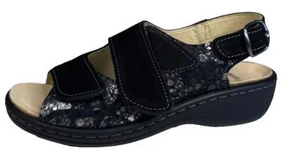 Dr. Brinkmann Damen Sandaletten Sandalen Nubukleder Schwarz Gr. 36 710116-01 - Bild 1 von 4