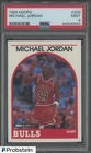 1989-99 Hoops Basketball #200 Michael Jordan Chicago Bulls HOF PSA 9 MINT