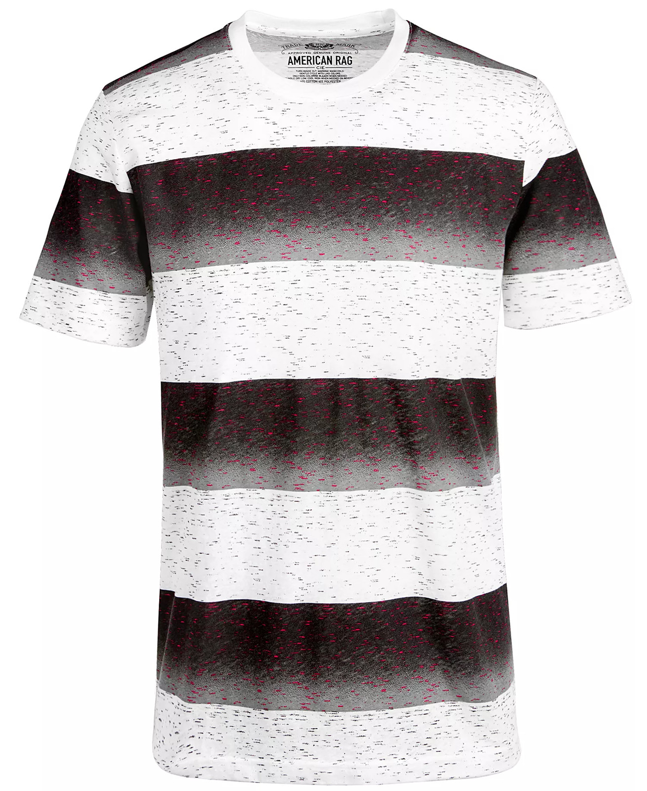 Мужская футболка American Rag с фактурной полосой в базовую полоску Цвет Белый и черный Размер XL