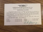 RADIO STATION WBRC, BIRMINGHAM, ALABAMA 1935 Postal Card w/ signed note