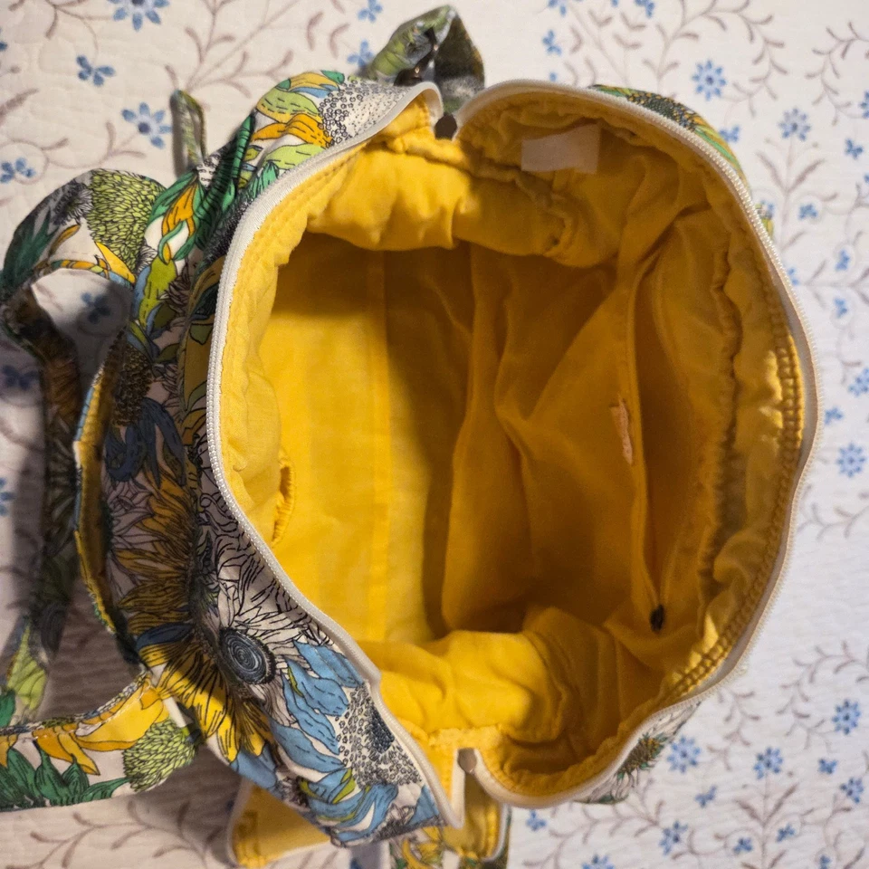 Vintage Liberty of London Susanna Sunflower Satchel Weekender Duffel Bag 17x12x5 - Image 3 of 4