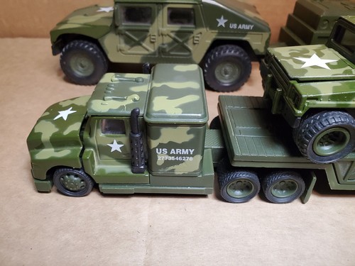 Lote de remolque helicóptero camión Humvee Hummer 1998 Soma Mighty Wheels ejército militar - Imagen 5 de 9