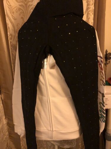 Victoria Secret Pink Bling Full Zip Hoodie Legging Rainbow Set Size M ❤️❤️!! - Picture 2 of 8