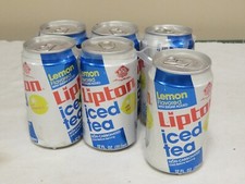 6 CANS LIPTON ICE TEA 100 YEARS LOGO