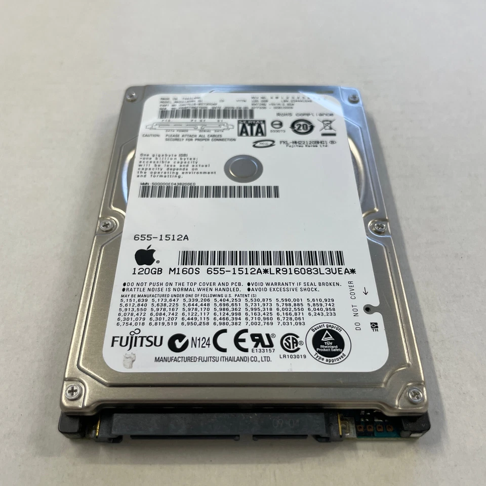Fujitsu MHZ2120BH G1 120GB 2.5" SATA HDD 5400RPM 3GB/s 8MB Cache Apple 655-1512A - Image 3 of 4