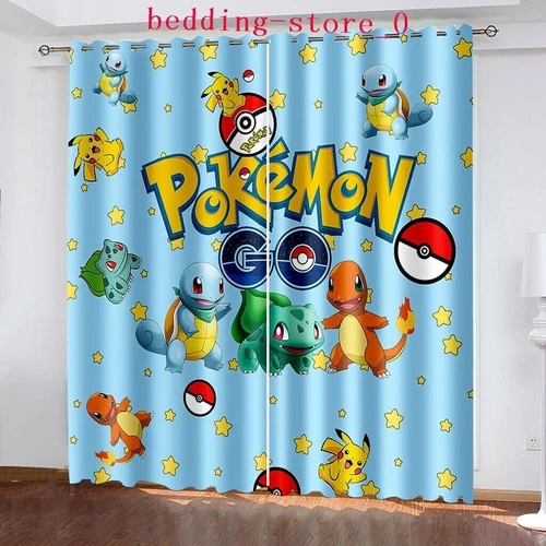 Tende Oscuranti 3D Spesse Bambini/Pokemon Pikachu Anello Termico Occhiello Superiore/Tende - Foto 64 di 93
