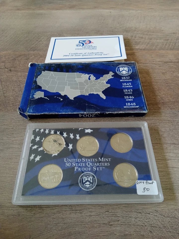 2004 United States Mint 50 State Quarters Proof Set™ Bin#1a - Image 3 of 4