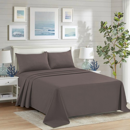 SAIMAZ Flat Bed Sheet – Soft Breathable Poly Cotton – Single Double King Sizes - Picture 32 of 191