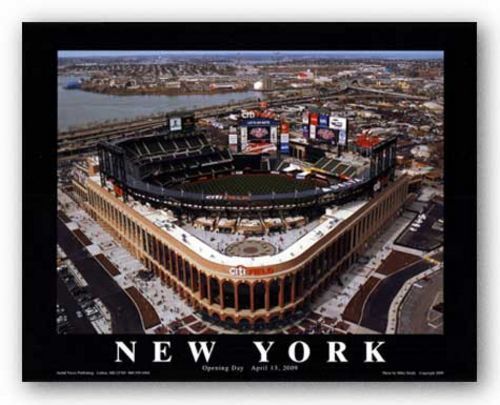 STAMPA ARTISTICA Citi Field New York Mets Opening Day 2009 Flushing New York Mike Smith - Foto 1 di 1
