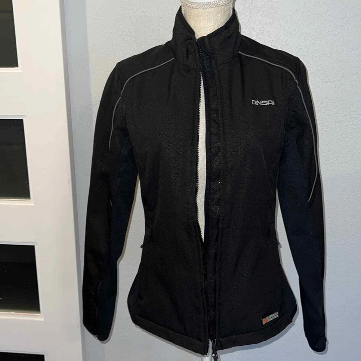 ANSAi Mobile Warming Woman's Black Zip Front Thinsulate Jacket New Size  8/10