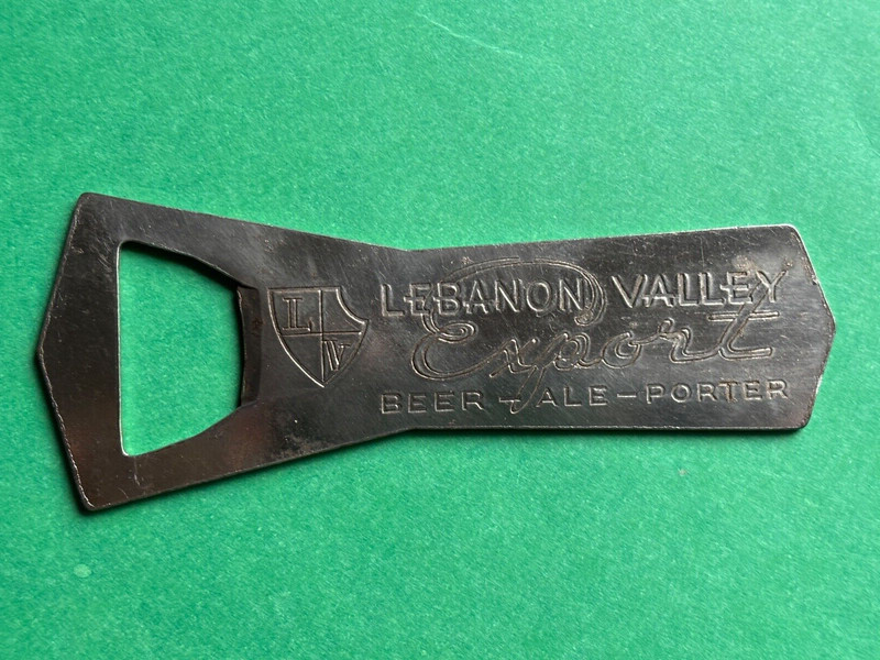 VINTAGE LEBANON VALLEY EXPORT BEER ALE PORTER BOTTLE OPENER PENNSYLVANIA