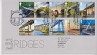 BRIDGE PMK GB ROYAL MAIL FDC FIRST DAY COVER  2015 BRITISH BRIDGES STAMP SET