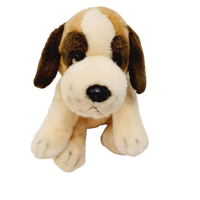 ZHONGXIN MADE Realistic Saint Bernard Plush Toy - 12" Standing Stuffed Dog, Lifelike Soft Animal