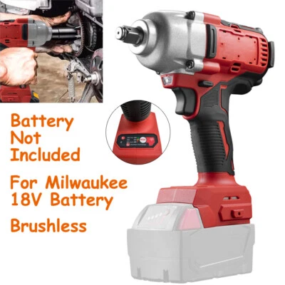 MARKENLOS 1000Nm Akku Bürstenloser Schlagschrauber 1/2" Wiederaufladbar für Milwaukee 18V