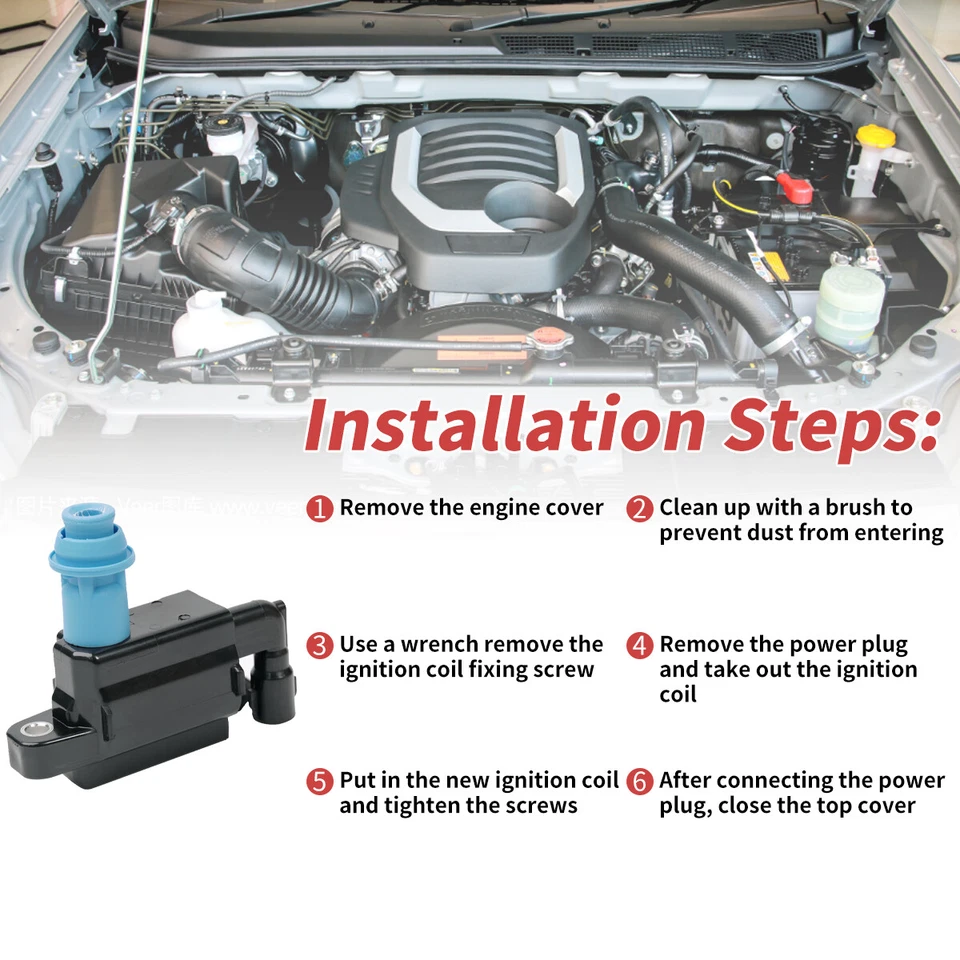 Paquete de 3 bobinas de encendido para Toyota Supra 1998-2005 Lexus GS300 IS300 UF228 1998 Foto 3 de 4