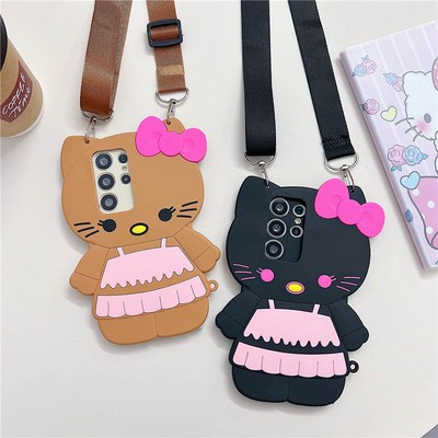 3D Happy Girl Cat Cartoon Back Cover Case For Asus Zenfone 11 Ultra 9 10