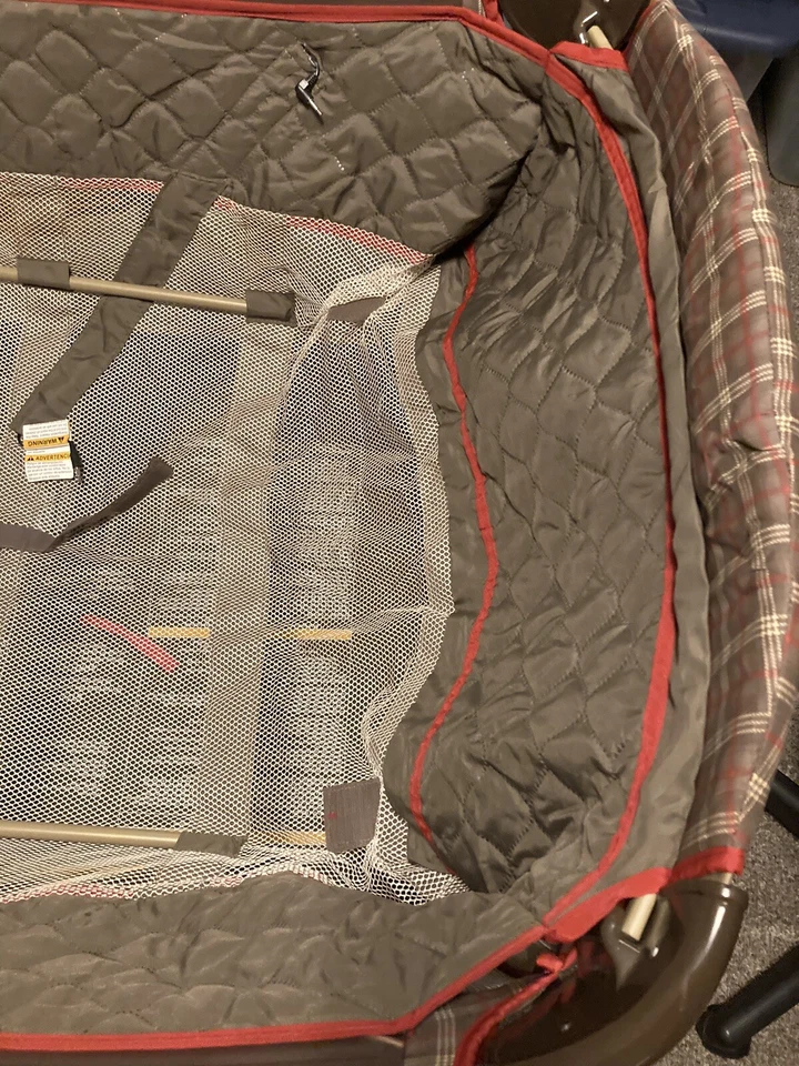 Сменная сетчатая люлька Graco Pack N Play с зажимом. Винтаж. Изогнутые шесты - Изображение 4 из 4