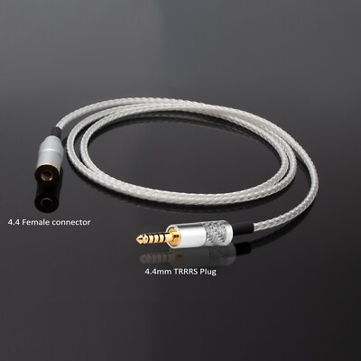 OCC 4.4MM Balanced Male To 4.4MM Female Headphone Adapter Cable Gold Plated