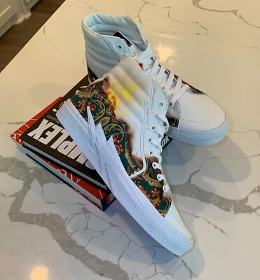【gas669】VANS SK8-HI バンダナ柄 Vans High Top Sk8-Hi 'Bolt Big Reveal' White Bandana Shoes - Mens