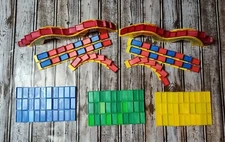 DOMINO RALLY DELUXE LOT Replacement Parts bricks bridges curves (W)