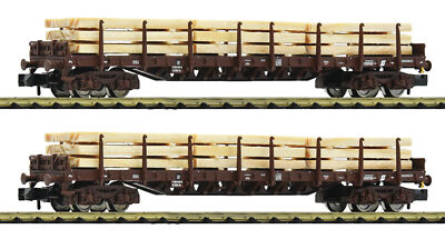 Fleischmann N 6660048 - 2-tlg. Set: Rungenwagen, ÖBB, Ep. V   Neuware