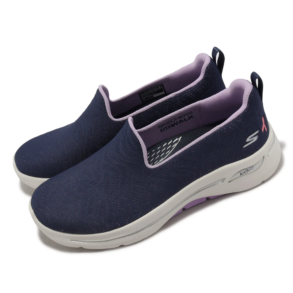 Skechers go walk pink clearance ribbon