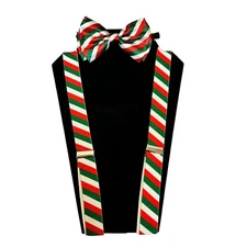 Men Christmas Pre-tied Bow Tie and Suspender Holiday Xmas Y- shape