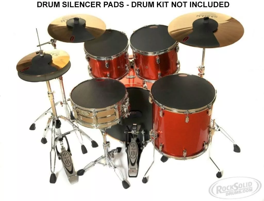 Drum Kit Mute Silencer Pads by RockSolid Drums CHOOSE YOUR REQUIRED SIZES