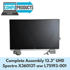 HP LCD Complete Assembly 13.3" UHD Spectre X360 13T-aw series L75193-001 Silver