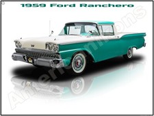 1959 Ford Fairlane Ranchero New Metal Sign 12 X 16 Ships Free 1959 Ford Fairlane Ranchero New Metal Sign 12 X 16 Ships Free