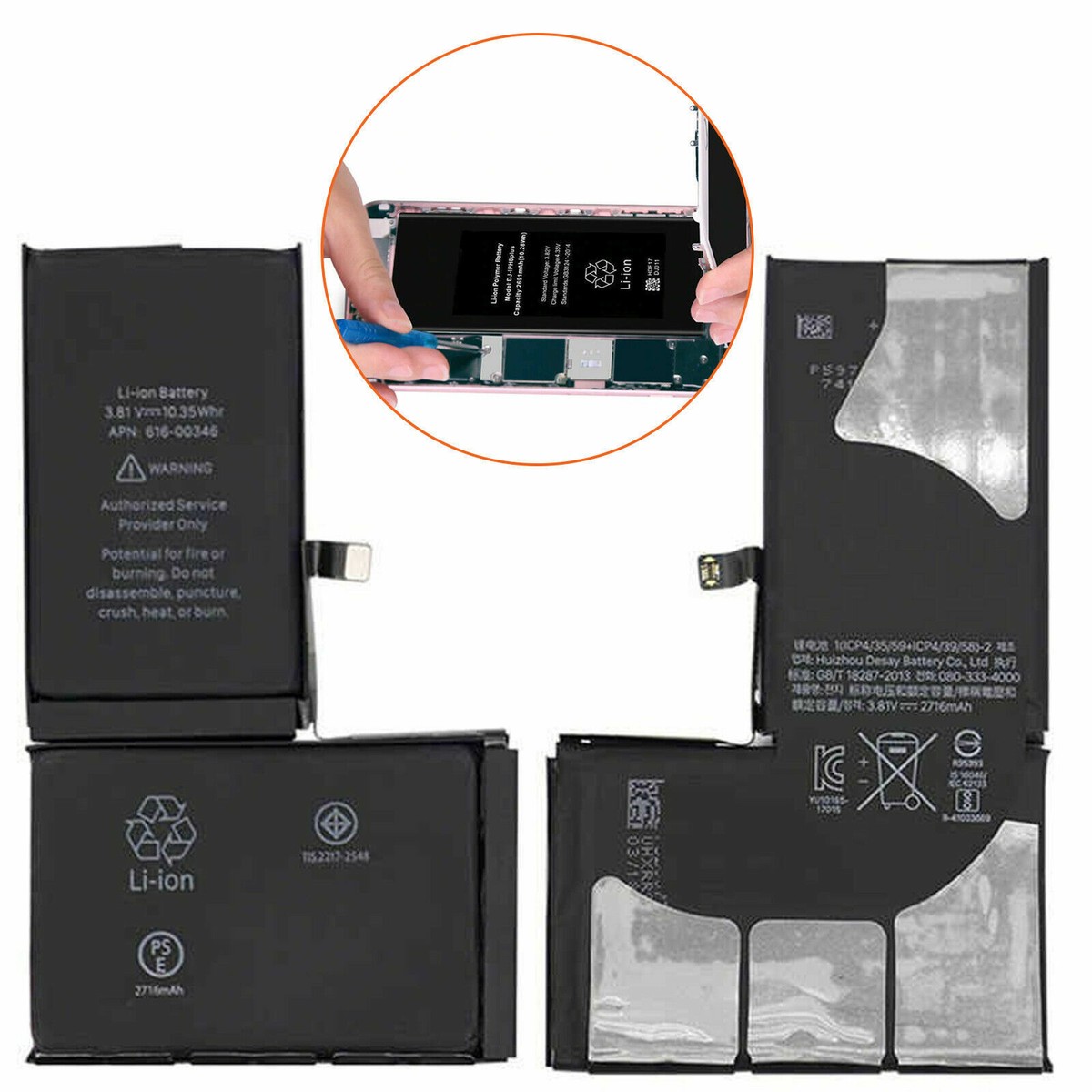 BATTERIA 100% PER IPHONE 11 PRO MAX CON 0 CICLI ADESIVO BATTERIA 100% PER IPHONE 11 PRO MAX CON 0 CICLI ADESIVO