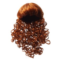 Group of 3 Antina's Red Long Soft Curls with Bangs 8" Doll Wigs