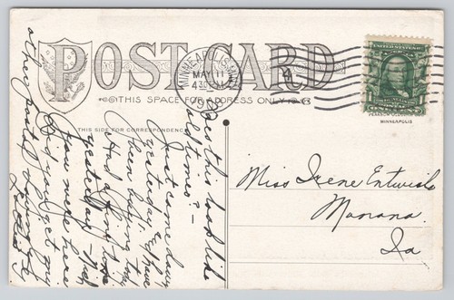 Postcard 1908 Minneapolis Minnesota Minnehaha Falls Antique - Picture 2 of 2