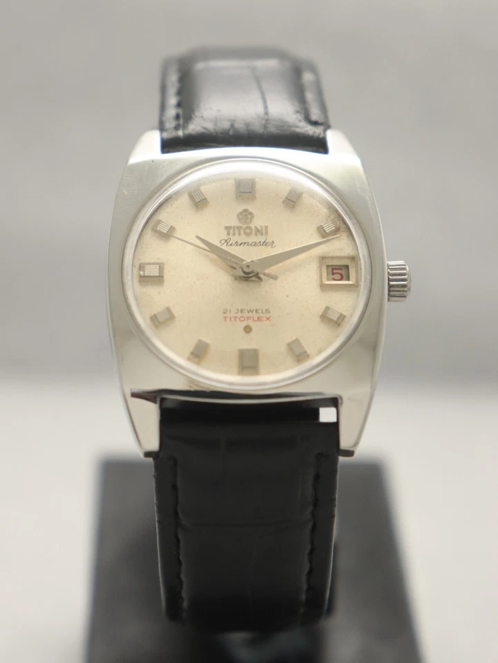 Reloj unisex mecánico usado Titoni Airmaster Titoflex cuerda manual hecho en Suiza Foto 3 de 4