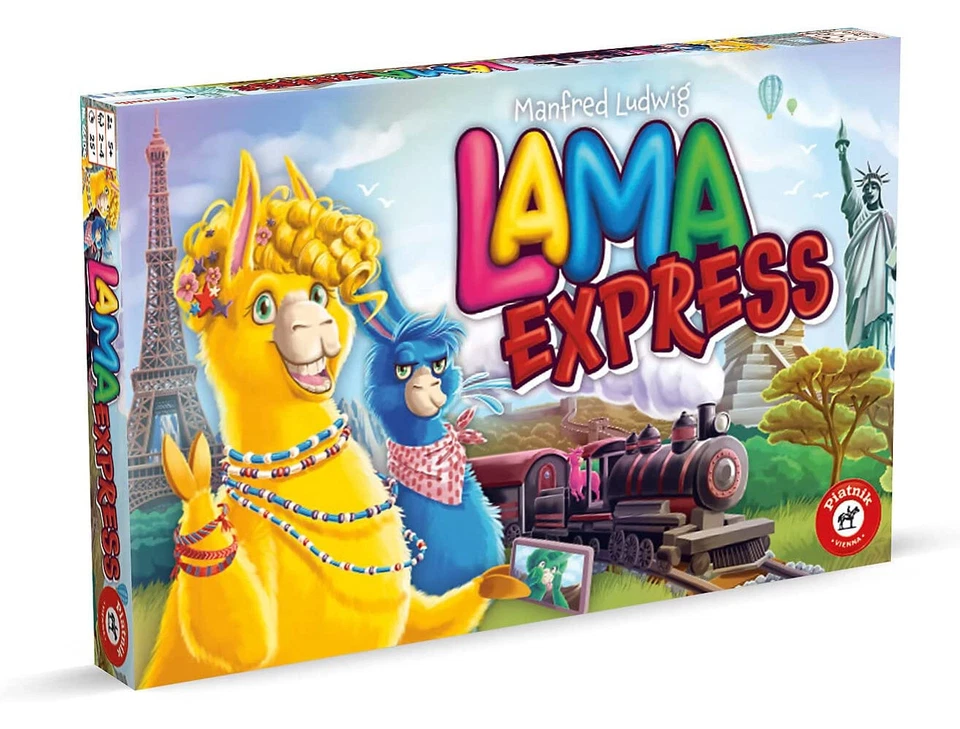 Piatnik - Lama Express Gesellschaftsspiel Kinderspiel Brettspiel Welt entdecken