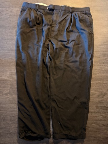 Givenchy, Pantaloni eleganti vintage Givenchy Monsieur neri plissettati 48R