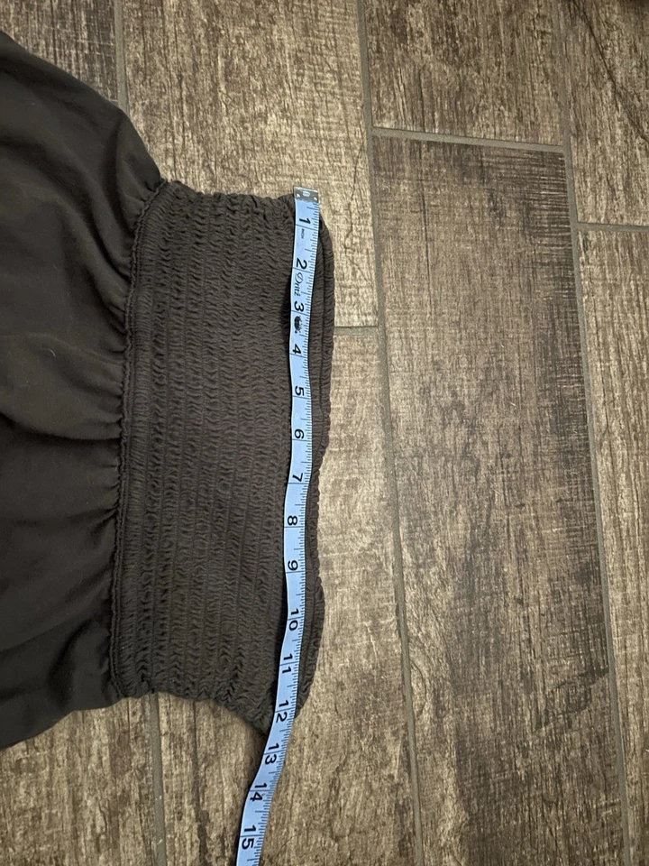 Top Babydoll Hollister Y2K marrón de principios de la década de 2000 detalle de encaje grande Foto 4 de 4