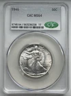 1946 Walking Liberty Half Dollar - CAC MS64