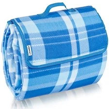 Scuddles Outdoor Picnic Blanket Water Resistant Oversized Beach Mat for 4 Adults
