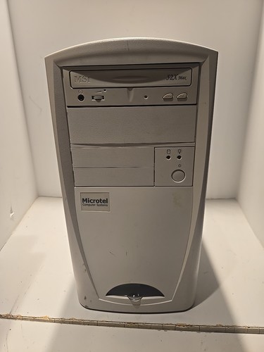Retro Beige Clone PC Mid-Tower Desktop Computer Case - 2000 Win98 Era