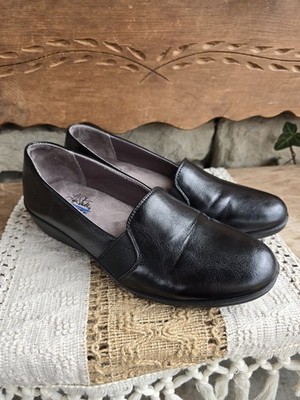 Life Stride Velocity Flex Women with Memory Foam Black Low Wedge Shoe Size 8 W