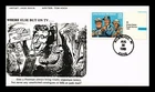 DR JIM STAMPS US COVER LETTER CARRIERS WE DELIVER FDC TV COMICAL CACHET
