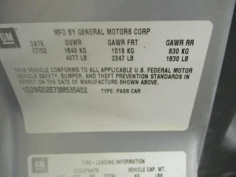 Used Rear Seat Belt Rear fits: 2003 Pontiac Grand am Rear Grade A - Изображение 4 из 4