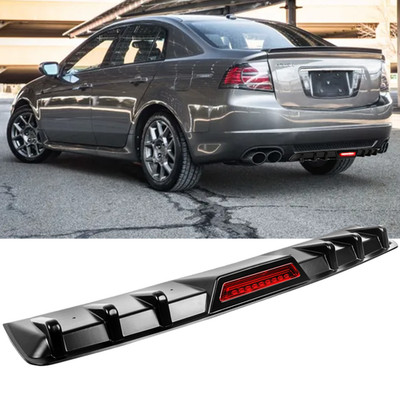 34'' Glossy Black Rear Bumper Diffuser Lip w/ Led Light For Acura TL 2004-2008
