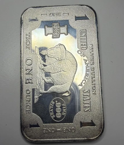 One Silver Buffalo United States of America 1 oz .999 Silver Bar H41